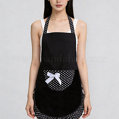 Polyester Polka Dot Bowknot Kitchen Apron&nbsp;AJEW-BM0001-49
