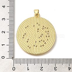 Rack Plating Brass with Cubic Zirconia Pendants&nbsp;KK-Z086-60G