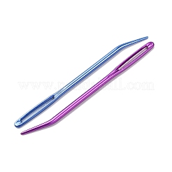 編み針セット  アルミ製ビッグアイ針を含む  ミックスカラー  100x15mm&nbsp;PW-WG3AD58-02