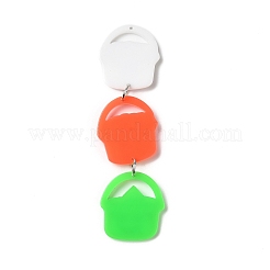 ハロウィンアクリルビッグペンダント  カボチャ  82mm  穴：1mm&nbsp;SACR-E011-06P-01
