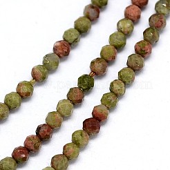 Natural Unakite Bead Strands&nbsp;G-G914-2mm-30