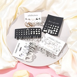 5 Sets 5 Styles Alloy & Plastic Pearl & Acrylic & Rhinestone Earring Sets&nbsp;EJEW-FS0001-24
