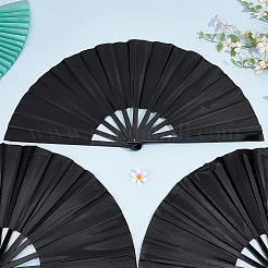 Plastic & Polyester Folding Fan&nbsp;AJEW-WH0678-62B