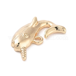 合金ペンダント  クジラ形状  ライトゴールド  12x21x4mm  穴：2mm&nbsp;FIND-Z057-01KCG