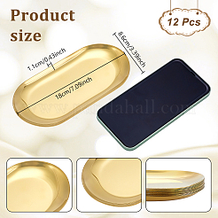 リング用ステンレス製ジュエリー収納トレイ 201個  ネックレス  イヤリング  オーバル  ゴールドカラー  18x8.6x1.1cm&nbsp;AJEW-WH0077-113