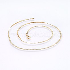304ステンレススチールスネークチェーンネックレス  カニカン付き  ゴールドカラー  18.1インチ（46cm）  1.6x0.4mm&nbsp;MAK-L015-21G