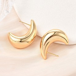 Brass Stud Earrings for Women&nbsp;KK-CBAD851-16G