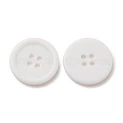 樹脂ボタン  染め  フラットラウンド  ホワイト  22x3mm  穴：2mm  195個/袋&nbsp;RESI-D030-22mm-01