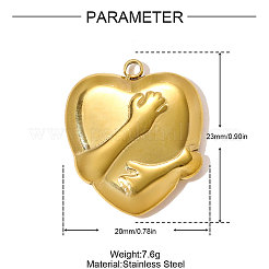 304 Stainless Steel Pendants&nbsp;STAS-OY009-46G