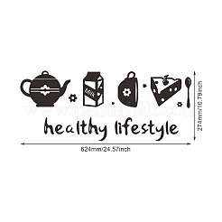 2Set 8Pcs 3D Afternoon Tea Theme Acrylic Self-adhesion Mirror Wall Stickers&nbsp;DIY-EL0001-01