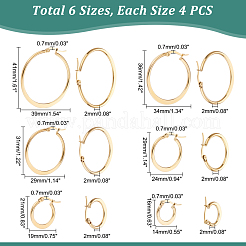 12 Pairs 6 Style 304 Stainless Steel Flat Hoop Earrings&nbsp;EJEW-UN0002-16