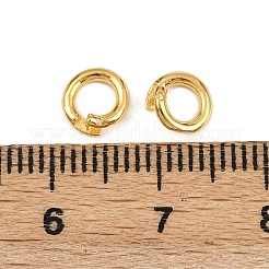 スターリングシルバーのロック式丸カン925個  オープンラウンド  18KGP本金メッキ  6x1.2mm  内径：3.3mm  17ゲージ&nbsp;STER-H105-25G