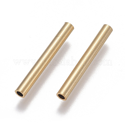 イオンプレーティング（IP）304ステンレス鋼チューブビーズ  ゴールドカラー  25x3mm  穴：2mm&nbsp;STAS-F224-01G-G