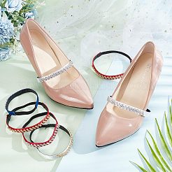 6 Pairs 6 Colors Anti-Loose Shoe Laces for High-Heeled Shoes&nbsp;DIY-CP0008-57