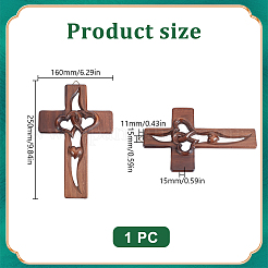 Wood Big Pendants&nbsp;WOOD-WH0063-09B