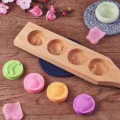 Flat Round Wooden Press Mooncake Molds&nbsp;BAKE-SZ0001-09