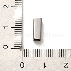 変色しない304ステンレススチールビーズ  長方形  ステンレス鋼色  10x4x4mm  穴：3.5x3.5mm&nbsp;STAS-Q316-05D-P