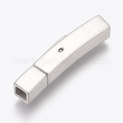 304ステンレススチール製バヨネット留め具  マット  つや消しプラチナ  28.5x5mm  穴：3x3mm&nbsp;STAS-O114-046MP-A
