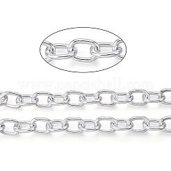 アルミアズキチェーン  溶接されていない  スプールで  銀  12.5x9.5x2mm  約65.62フィート（20m）/ロール&nbsp;CHA-T001-48S
