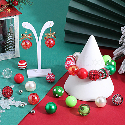 Christmas DIY Round Acrylic & Resin Beaded Bracelets Jewelry Set&nbsp;DIY-SC0026-42