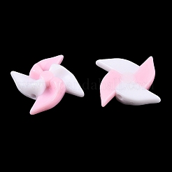 不透明なアクリルビーズ  ファン  ピンク  29.7x29.5x7.8mm  穴：2.5mm  250個/ 500g&nbsp;SACR-P030-C01-01