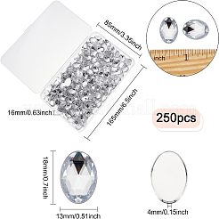 250Pcs Imitation Taiwan Acrylic Rhinestone Cabochons&nbsp;GACR-FG0001-08