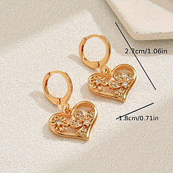 Fashionable Fringed Heart Tassel Brass Hoop Earrings&nbsp;IJ9645