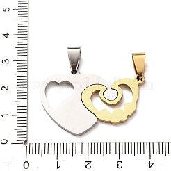 201 Stainless Steel Split Pendants&nbsp;STAS-F368-06GP