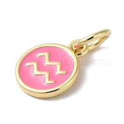 Real 18K Gold Plated Brass Enamel Charms&nbsp;KK-L216-001G-E04