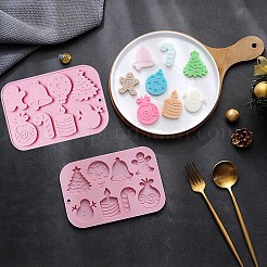 2Pcs DIY Christmas Theme Food Grade Silicone Molds&nbsp;DIY-CJ0002-13