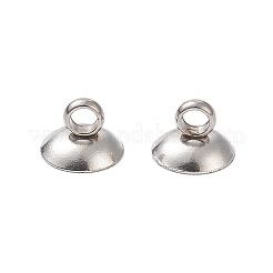 304 Stainless Steel Bead Cap Pendant Bails&nbsp;X-STAS-G224-24P-10