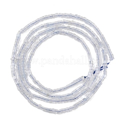 天然石アクアマリンビーズ連売り  正方形  1.5x1.5x1~1.5mm  穴：0.5mm  約344個/連  14.96''（38センチメートル）&nbsp;G-K399-B04-01