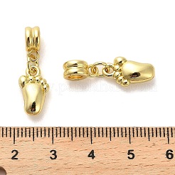 Footprint Rack Plating Brass Pendants&nbsp;KK-S398-07A