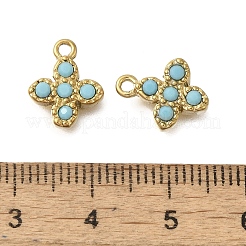Synthetic Turquoise Charms&nbsp;STAS-U027-09G-03