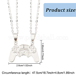 4Pcs 2 Colors Alloy Game Controller Magnetic Matching Pendant Necklaces Set&nbsp;NJEW-AN0001-29
