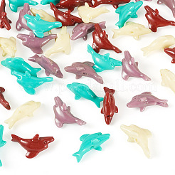 40Pcs 4 Colors Synthetic Coral Carved Beads&nbsp;CORA-TA0001-02