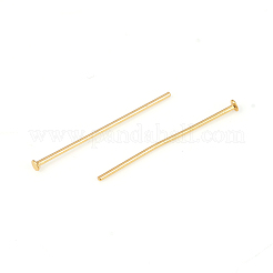 304ステンレス鋼フラットヘッドピン  ゴールドカラー  20x0.6mm  ヘッド：1.4mm&nbsp;STAS-L244-02F-G