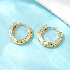 真鍮製フープピアス  カドミウムフリー＆鉛フリー  長持ちメッキ  ラックめっき  18KGP本金メッキ  13.5x15x3mm&nbsp;EJEW-A156-14B-G