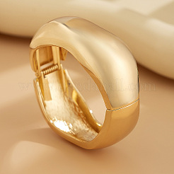 女性用合金ヒンジ付きバングル  ゴールドカラー  5/8~1-5/8インチ（1.7~4cm）  内径：2-3/8~2-1/2インチ（6~6.5cm）&nbsp;FS-WGCBF0C-01