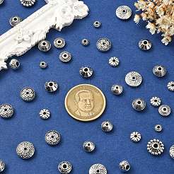 120Pcs 12 Styles Tibetan Style Alloy Spacer Beads&nbsp;FIND-CJ0002-91