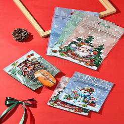 50Pcs 2 Styles Christmas Theme Plastic Resealable Bags&nbsp;ABAG-FS0001-07