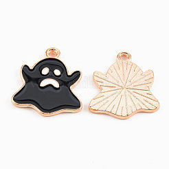 Light Gold Tone Alloy Enamel Pendants&nbsp;LS-ENAM-T018-24