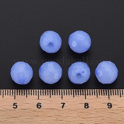 模造ゼリーアクリルビーズ  多面カット  ラウンド  ミディアムスレートブルー  10x9.5mm  穴：1.8mm  約890個/500g&nbsp;MACR-S373-97A-E01