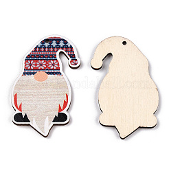 Christmas Single Face Printed Wood Big Pendants&nbsp;WOOD-H102-01G