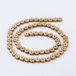 PVD Vacuum Plating Electroplate Non-magnetic Synthetic Hematite Beads Strands&nbsp;G-F534-K02