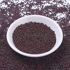 MIYUKIラウンドロカイユビーズ  日本製シードビーズ  （rr4521) 不透明ダークレッドピカソ  11/0  2x1.3mm  穴：0.8mm  約1100PCS /ボトル  10 G /ボトル&nbsp;SEED-JP0008-RR4521