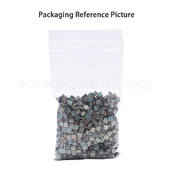 MIYUKIティラビーズ  日本製シードビーズ  2穴  (tl179) 透明緑ab  5x5x1.9mm  穴：0.8mm  約1180個/100g&nbsp;SEED-J020-TL0179