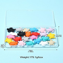 24個 12色 タートル 食品グレード 環境に優しいシリコンフォーカルビーズ  ミックスカラー  33x29x13mm  穴：2mm  2個/カラー&nbsp;SIL-CJ0001-72