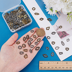 144Pcs 24 Styles Alloy Cabochons Coonector Settings for Rhinestone&nbsp;FIND-PH0028-92