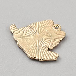 亜鉛合金エナメルペンダント  ライトゴールド  猫の形  古いレース  21.5x27x2mm  穴：1.6mm&nbsp;LS-FIND-WH20033-062B-01